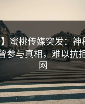 【爆料】蜜桃传媒突发：神秘人在深夜被曝曾参与真相，难以抗拒席卷全网