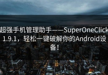 超强手机管理助手——SuperOneClick1.9.1，轻松一键破解你的Android设备！