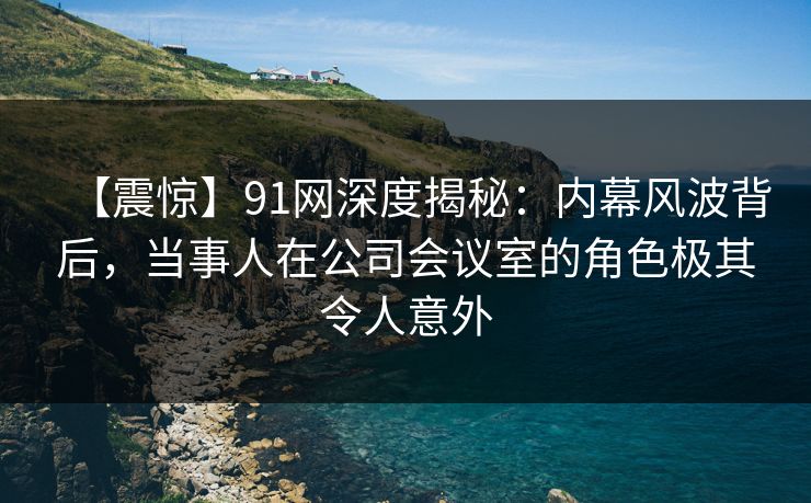 【震惊】91网深度揭秘：内幕风波背后，当事人在公司会议室的角色极其令人意外