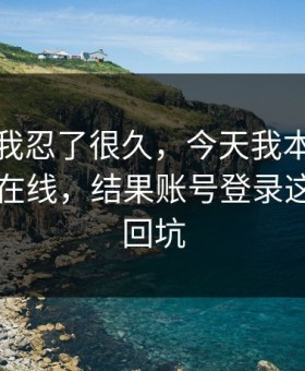这事儿我忍了很久，今天我本来准备放弃91在线，结果账号登录这点让我回坑