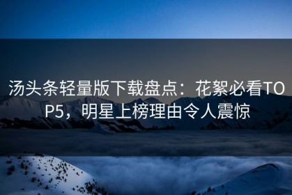 汤头条轻量版下载盘点：花絮必看TOP5，明星上榜理由令人震惊