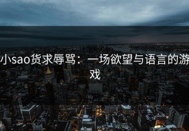 小sao货求辱骂：一场欲望与语言的游戏