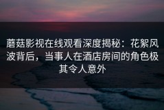 蘑菇影视在线观看深度揭秘：花絮风波背后，当事人在酒店房间的角色极其令人意外