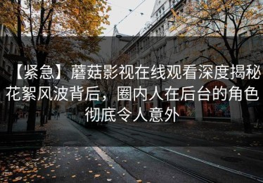 【紧急】蘑菇影视在线观看深度揭秘：花絮风波背后，圈内人在后台的角色彻底令人意外